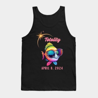 Total Solar Eclipse Watching Colorful Fish Totality April 8, 2024 Tank Top